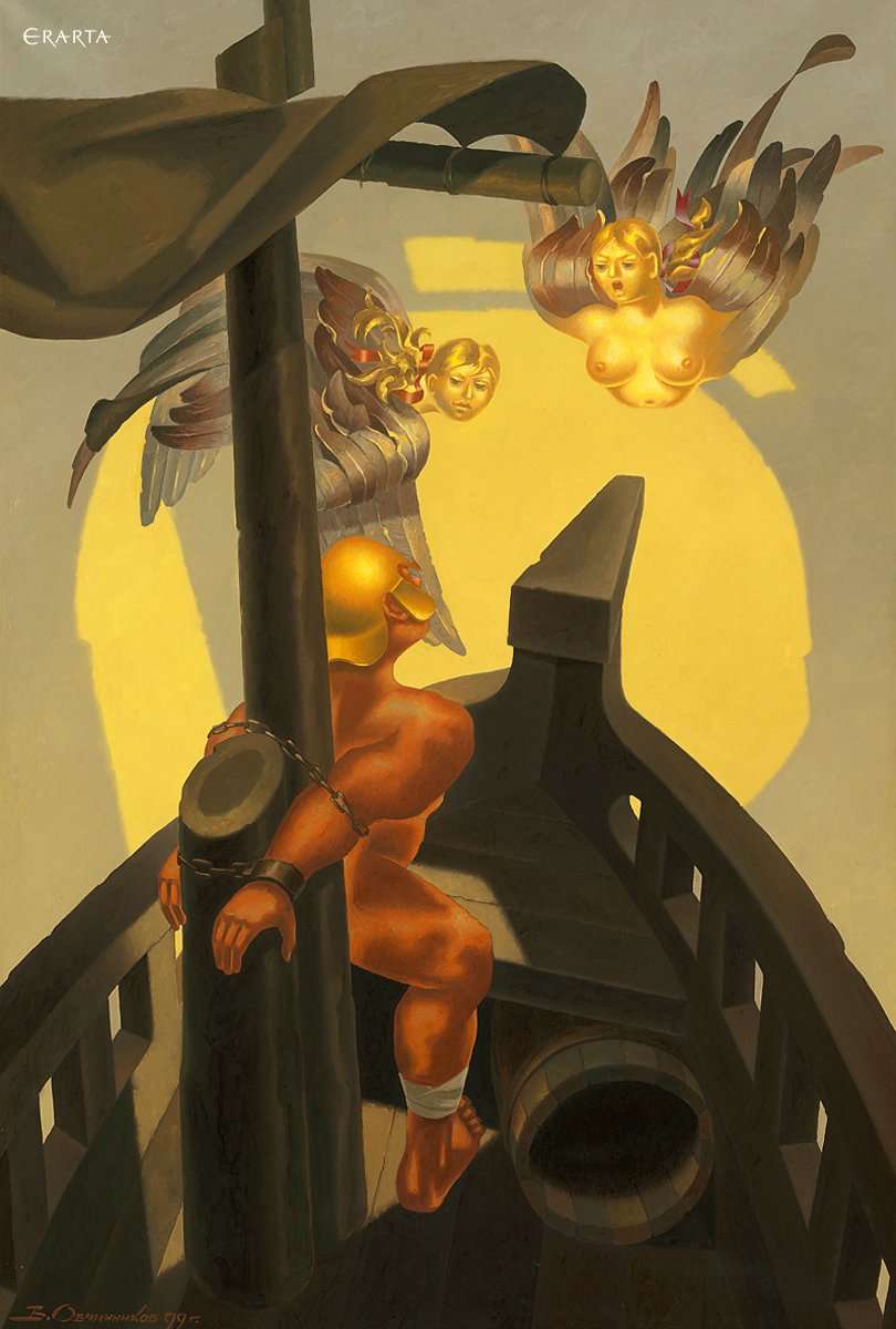 Odysseus and Sirens, artist Vladimir Ovchinnikov