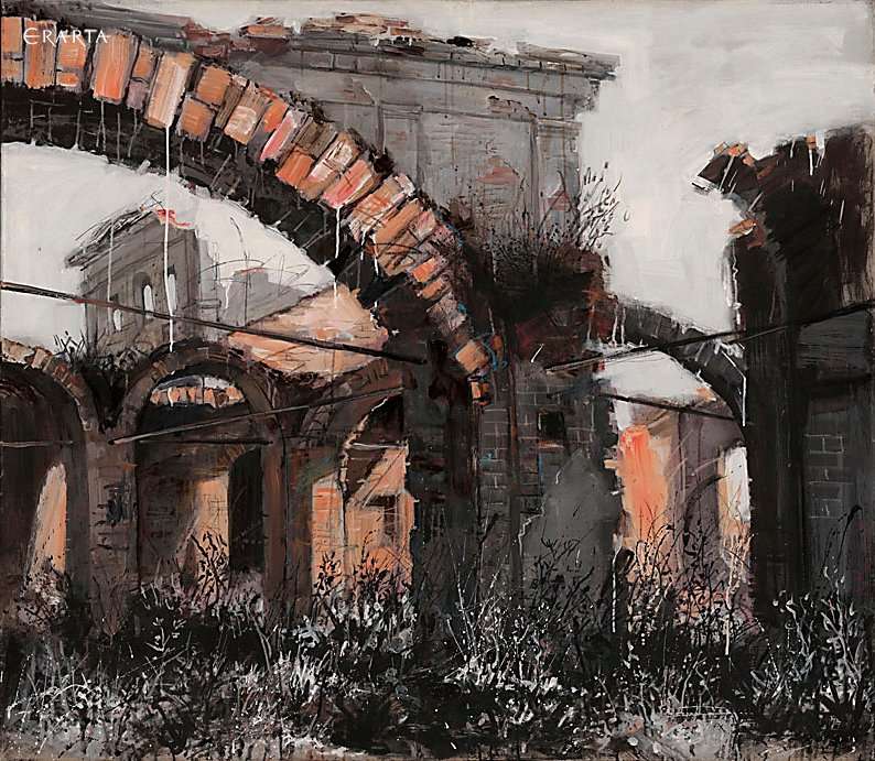 Ruins. From the Withered Grass Series, artist Vladimir Migachev